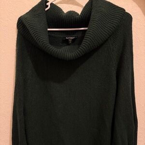 Cowl Neck Express Sweater In Green
